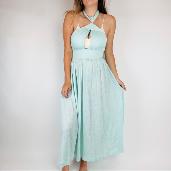 tiffany blue maxi dress